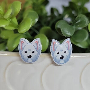 Westie Terrier Stud Earrings